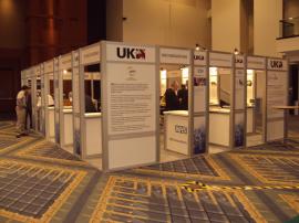 RENTAL Exhibit -- 20' x 30' Island with Internal Workstations (shown with graphics) -- Image 6