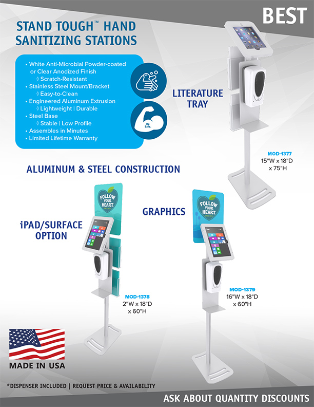 Stand Tough Hand Sanitizing Stations