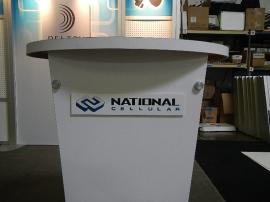 RENTAL: Modified RE-1008 Hybrid Display with Tension Fabric Graphics and LTK-1001 Modular Pedestal -- Image 3