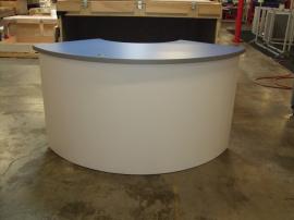 Custom (fully assembled) Reception Counter with Locking Storage and Shelves -- Image 1
