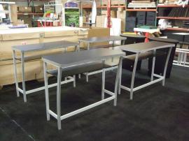 (4) Custom Modular Receptions Tables with Laminate Counter Tops -- Image 2