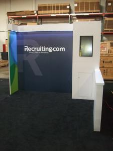Custom Modular Exhibit with Direct Print Graphics, LED Header Lights, and Storage. Converts to 10 x 10 -- Image 3