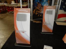 (2) MOD-1363 iPad Kiosk Stands with Tension Fabric Graphics -- Image 1