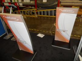 (2) MOD-1363 iPad Kiosk Stands with Tension Fabric Graphics -- Image 3