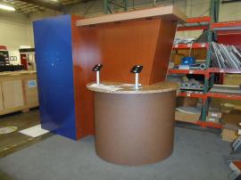 Custom Re-configurable Inline with Reception Counter, Bar Counter, iPad Mounts, and Tension Fabric Graphics -- Image 3
