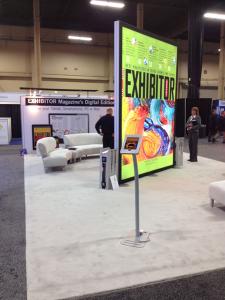 12' High x 8' Wide Double-Sided Tower with LED Backlit SEG Fabric Graphics -- Image 3