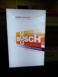Custom SEGUE Exhibit with Backlit Fabric Graphics and Custom Counter -- Image 3