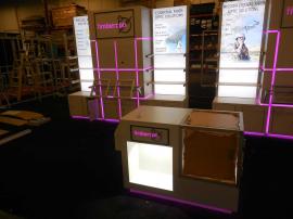Custom Inline Exhibit with Shelving, Counters, Product Displays, Storage, Lightboxes, and Programmable LED RGB Lighting -- Image 3