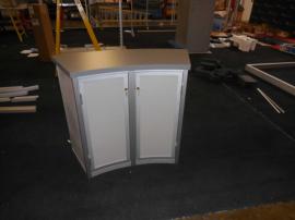 Modular Trade Show Counter with Graphics and Locking Storage