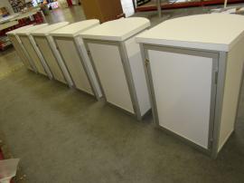 (6) MOD-1267 Modular Counters with Locking Door and Shelf -- Back View