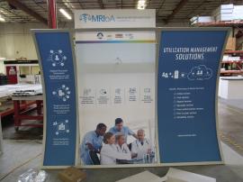 ECO-1047 Sustainable Exhibit with Aluminum Frame, Recycled Fabric Graphics, and Large Monitor Mount