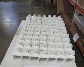 Safety MOD-8000 and 8001 Cubicle Height Extender Brackets (white powder-coated finish)