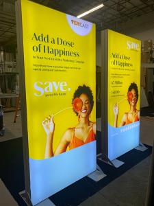 RENTAL: (2) 4 x 8 Double-Sided SuperNova Lightboxes with SEG Fabric Graphics