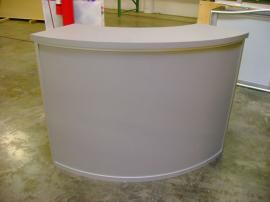 Visionary Designs Curve Reception Counter with Locking Door and Shelf