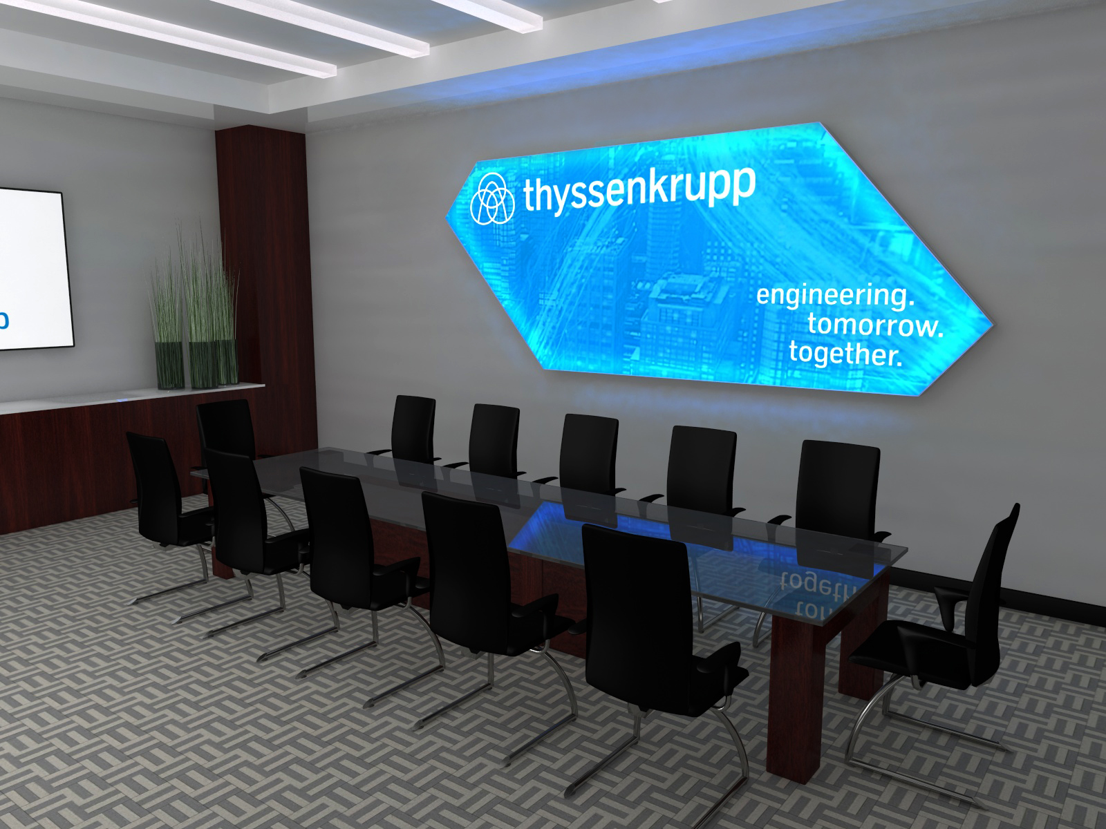 Exhibit Design Search Conference Room LED Lightbox (LED Lightbox